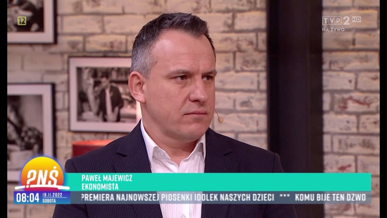 Paweł Majewicz jako ekspert ekonomiczny w TVP Pytanie na Śniadanie